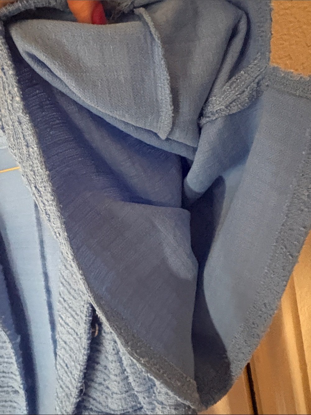 SHEIN Sky Blue Tweed Button-Front Blazer & Skirt Set - Picture 13 of 14